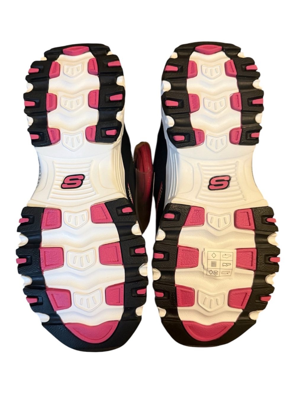 Sketchers D’Lites Air-Cooled Memory Foam Sneakers, Black/Pink, Size 7 - Picture 7 of 7
